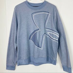 Under Armour Coldgear Blue Logo Fleece Sweater